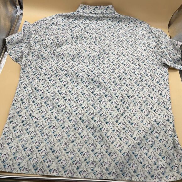 Tommy Bahama Shirt Mens XLarge Blue Purple Silk Short Sleeve Button Up Casual XL - Picture 5 of 5